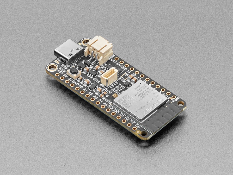 Component side of the board showing the ESP32-S3 module and USB-C port