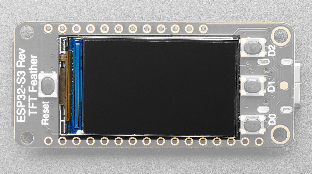 Close-up of the 1.14 inch TFT display